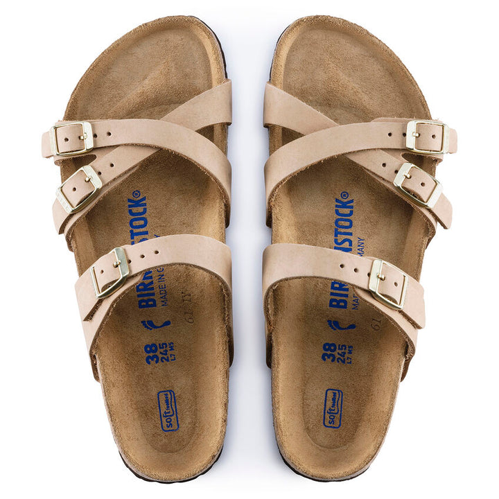 BIRKENSTOCK- WOMEN'S FRANCA SOFT FOOTBED NUBUCK LEATHER SANDAL