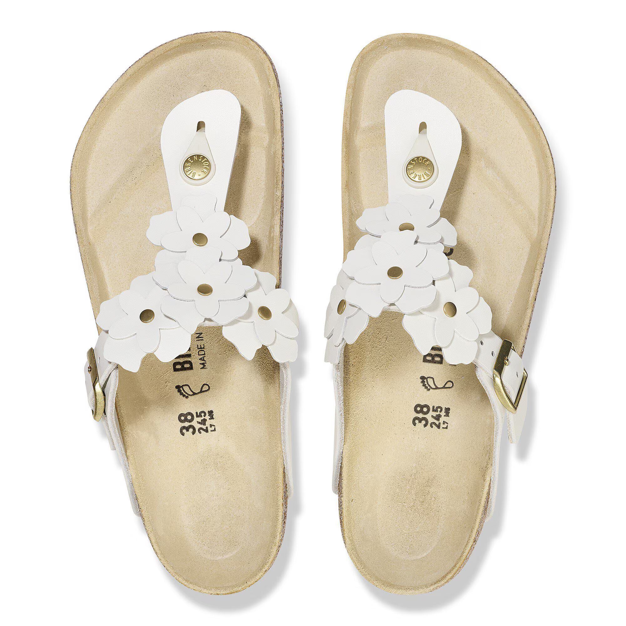 BIRKENSTOCK - GIZEH LEATHER FLOWERS SANDAL