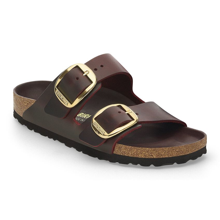 BIRKENSTOCK- WOMEN'S ARIZONA NATURAL LEATHER OILED BIG BUCKLE SANDAL