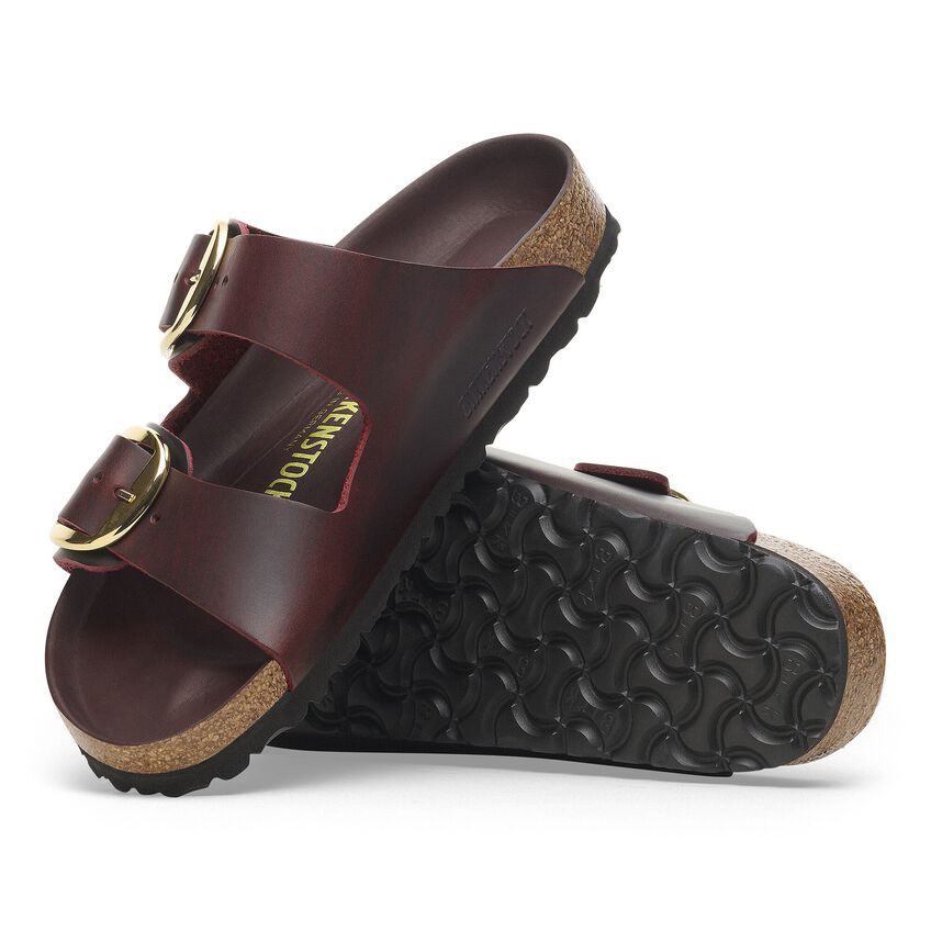 BIRKENSTOCK- WOMEN'S ARIZONA NATURAL LEATHER OILED BIG BUCKLE SANDAL