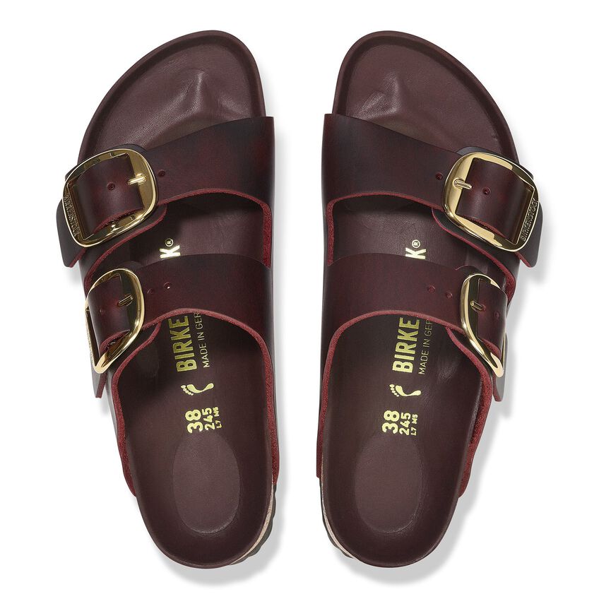 BIRKENSTOCK- WOMEN'S ARIZONA NATURAL LEATHER OILED BIG BUCKLE SANDAL