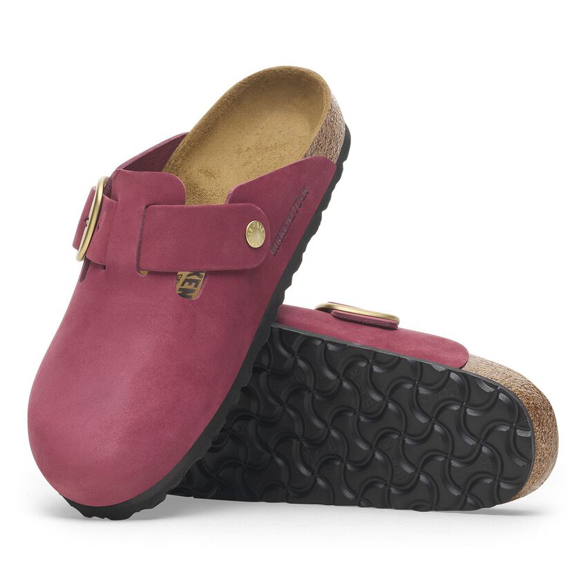 BIRKENSTOCK- WOMEN'S BOSTON NUBUCK LEATHER BIG BUCKLE SHOE