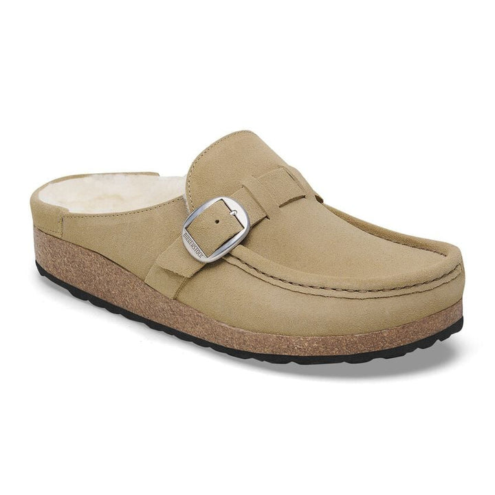 BIRKENSTOCK- WOMEN'S BUCKLEY SHERLING SUEDE LEATHER SHOE