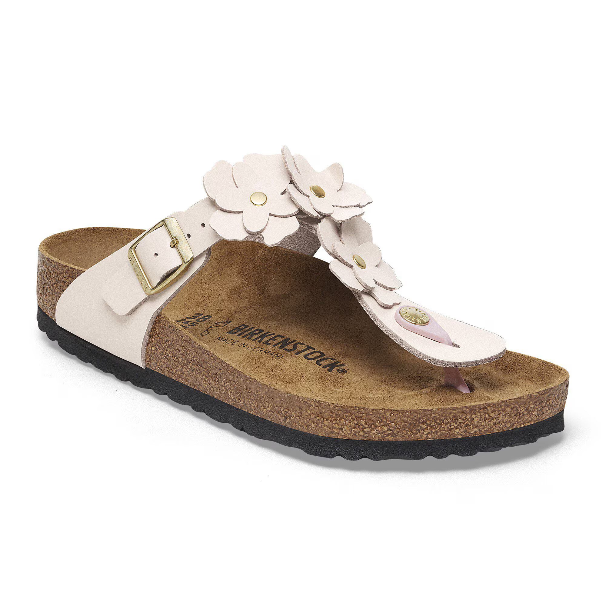 BIRKENSTOCK - GIZEH FLOWERS LEATHER SANDAL