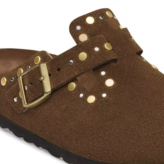 BIRKENSTOCK - BOSTON RIVET SUEDE CARAFE TONAL