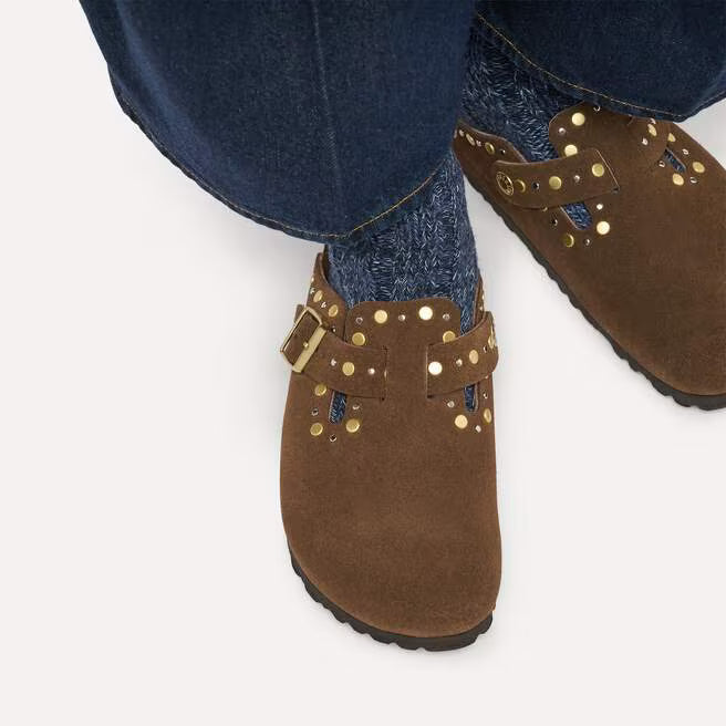 BIRKENSTOCK - BOSTON RIVET SUEDE CARAFE TONAL