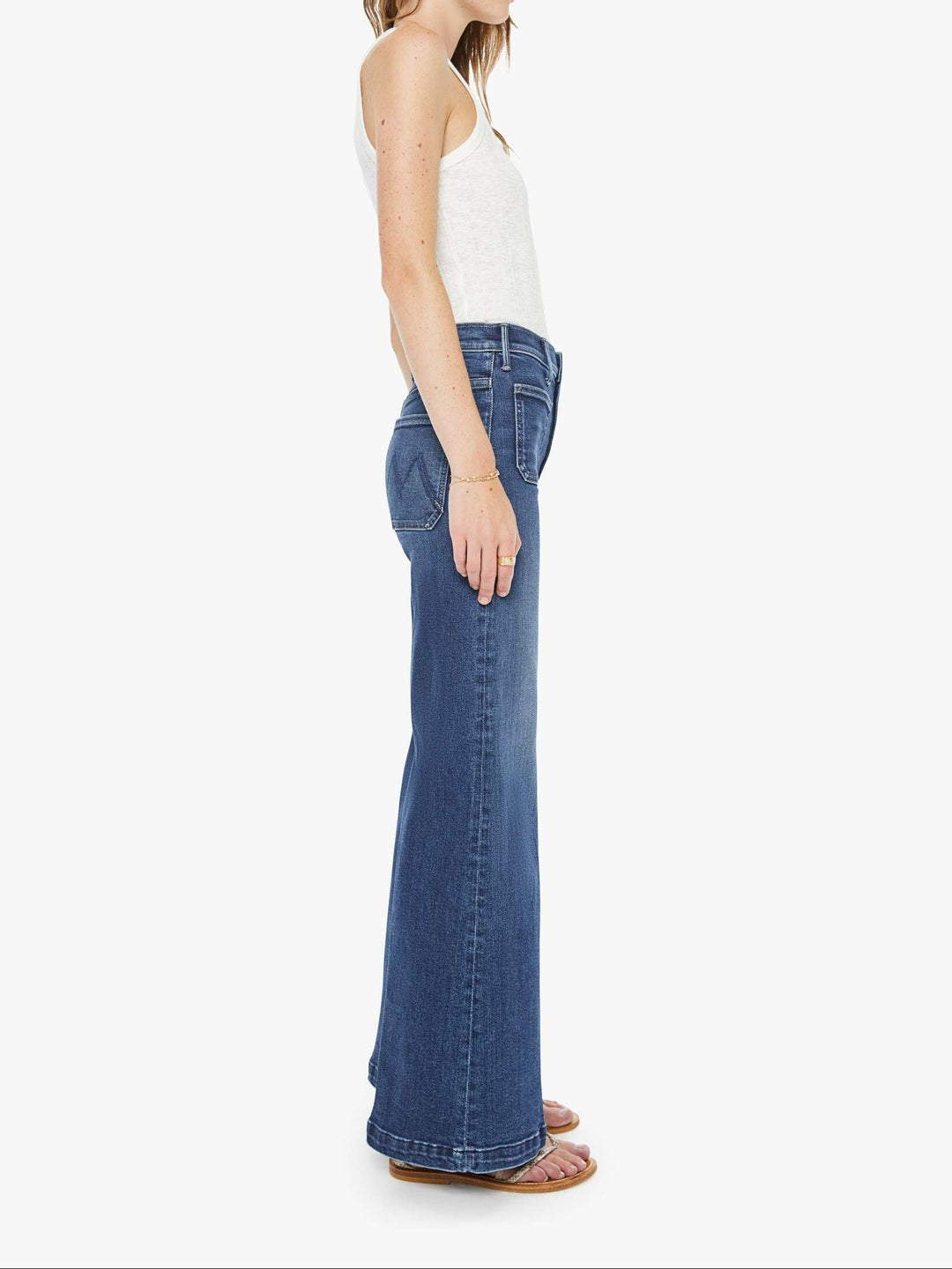 MOTHER - WOMEN'S HUSTLER ROLLER PATCH DENIM