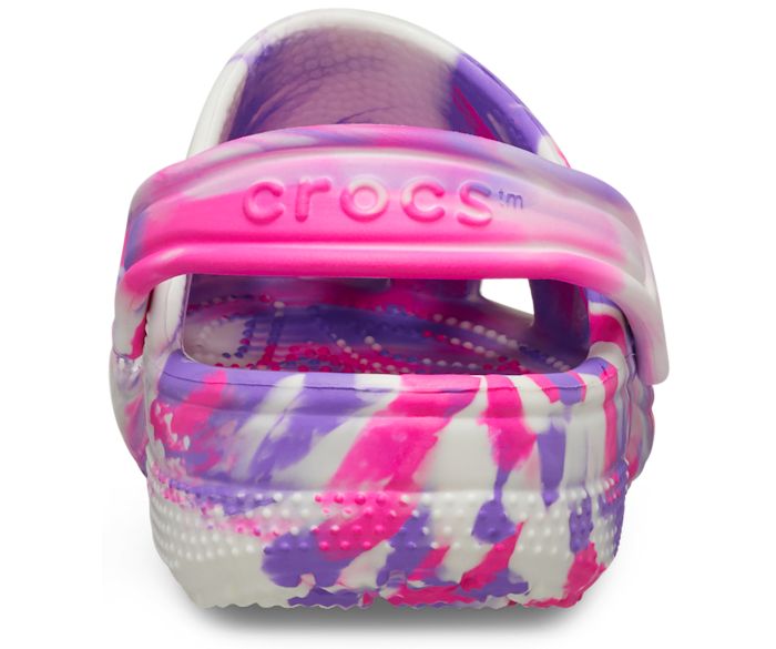 CROCS- KIDS CLASSIC GLOW-IN-THE-DARK MARBLED CLOG