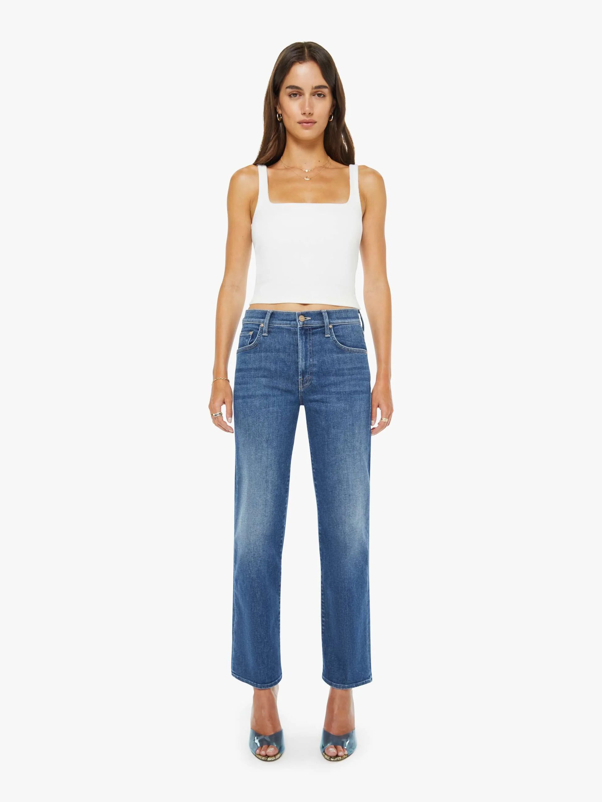 MOTHER - MID RISE RAMBLER ZIP ANKLE