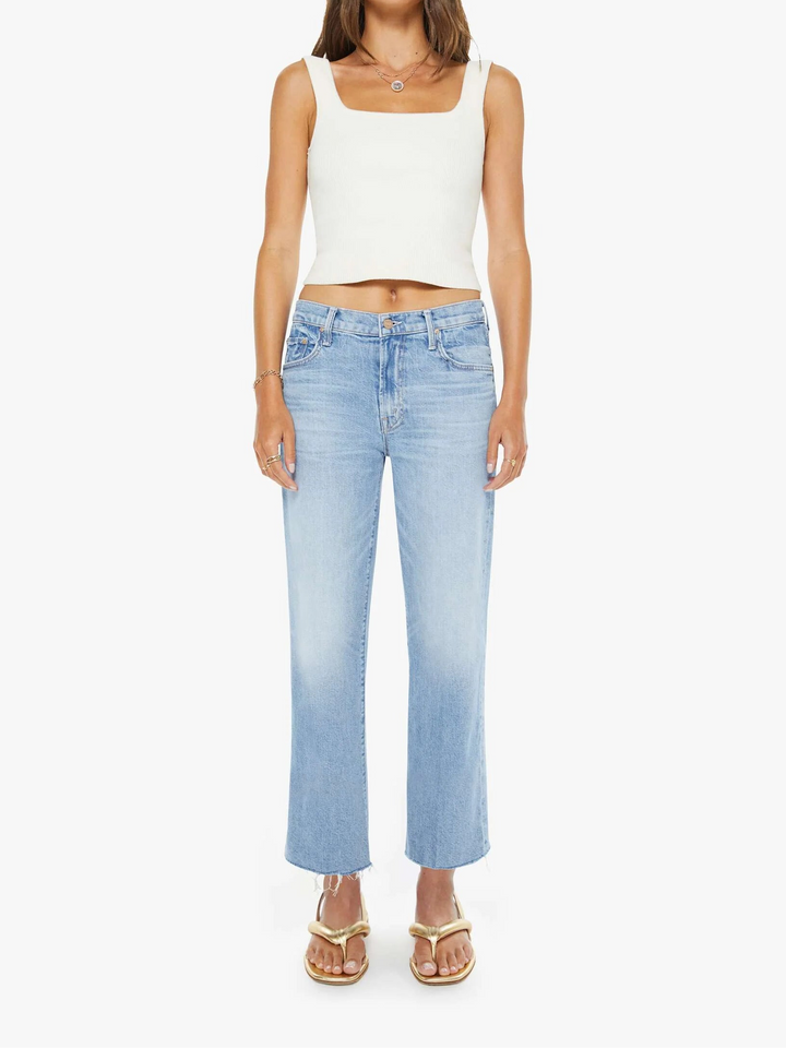 MOTHER - WOMEN'S MID RISE RAMBLER ZIP ANKLE DENIM