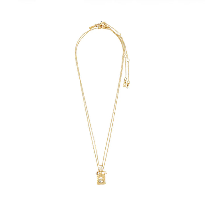 PILGRIM - Necklace : Fire : Gold Plated : Crystal