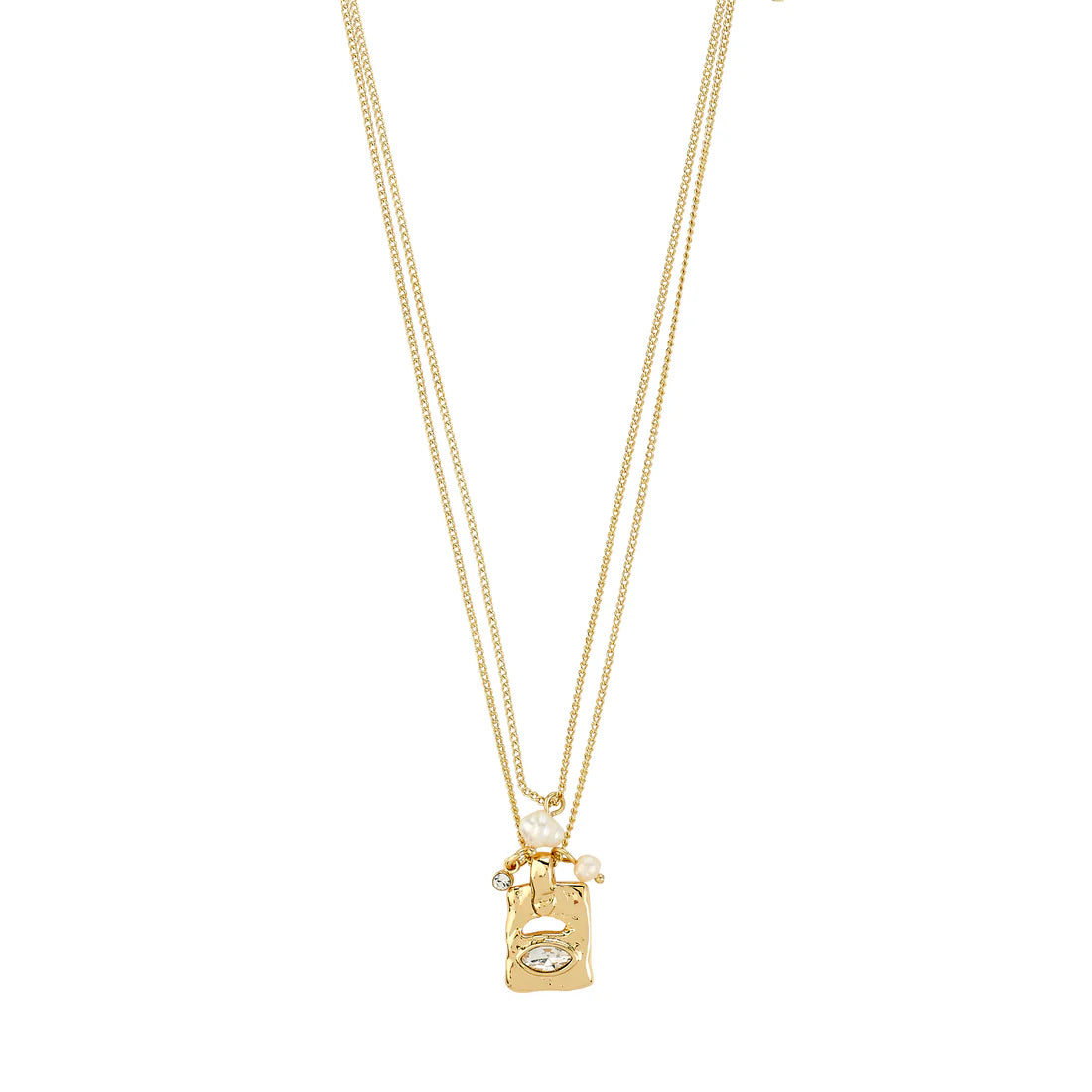 PILGRIM - Necklace : Fire : Gold Plated : Crystal