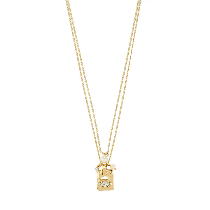 PILGRIM - Necklace : Fire : Gold Plated : Crystal
