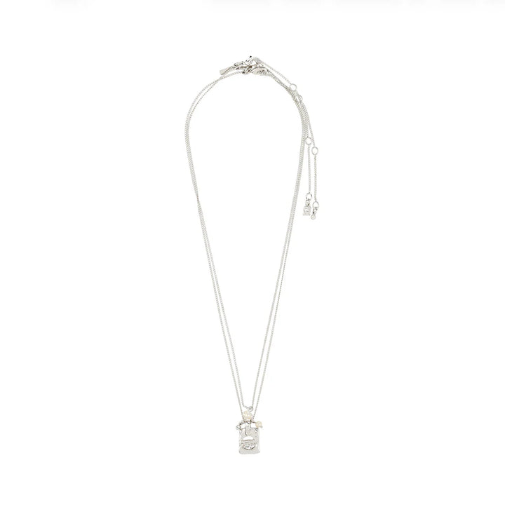 PILGRIM - Necklace : Fire : Silver Plated : Crystal