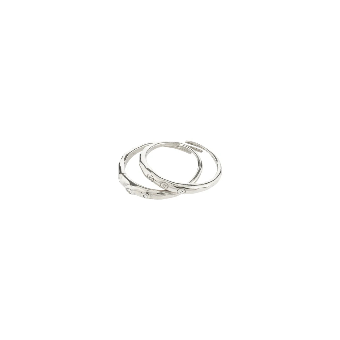 PILGRIM - (W) Ring : Fire : Silver Plated : Crystal
