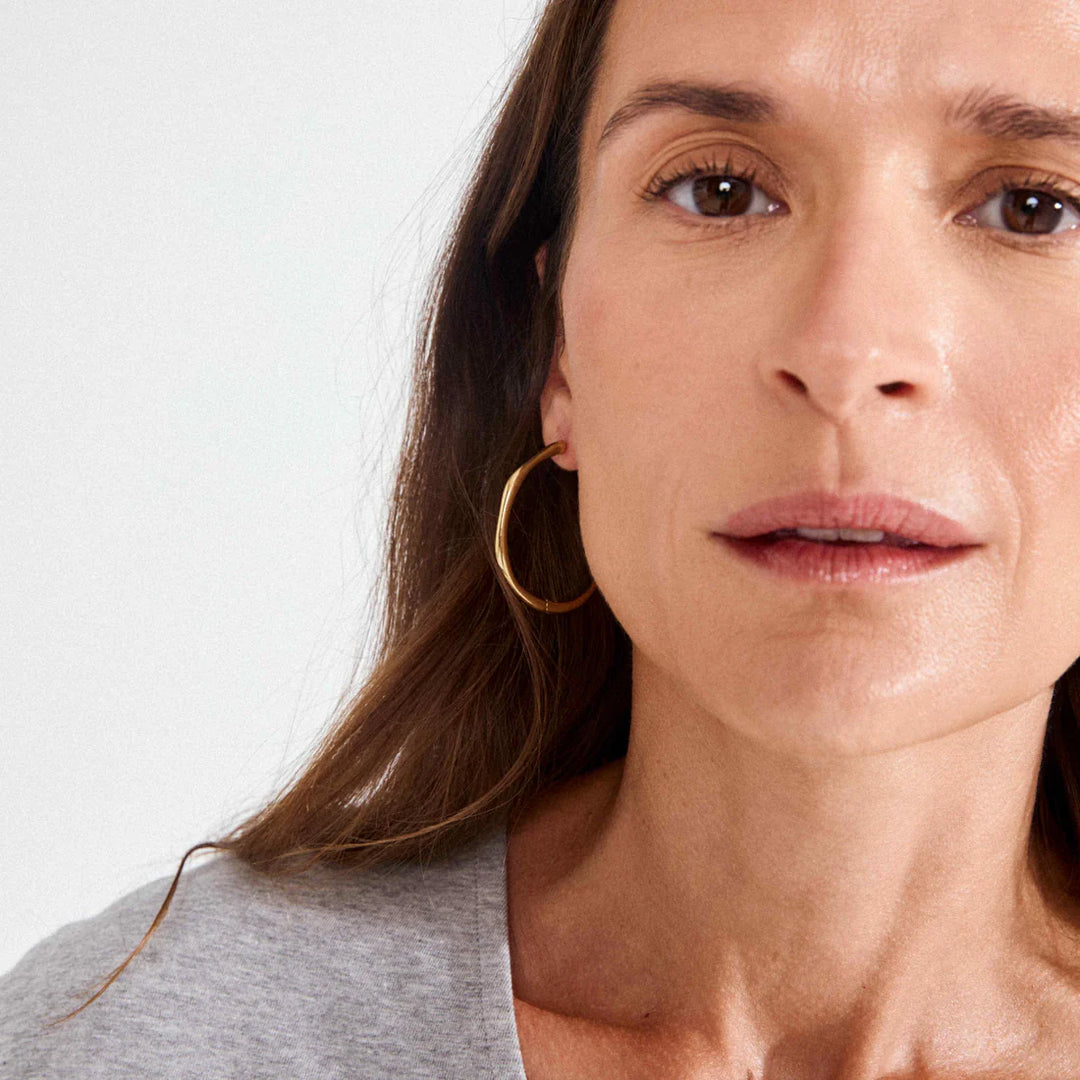 PILGRIM - HAZE HOOP EARRINGS GOLD-PLATED - GOLD PLATED