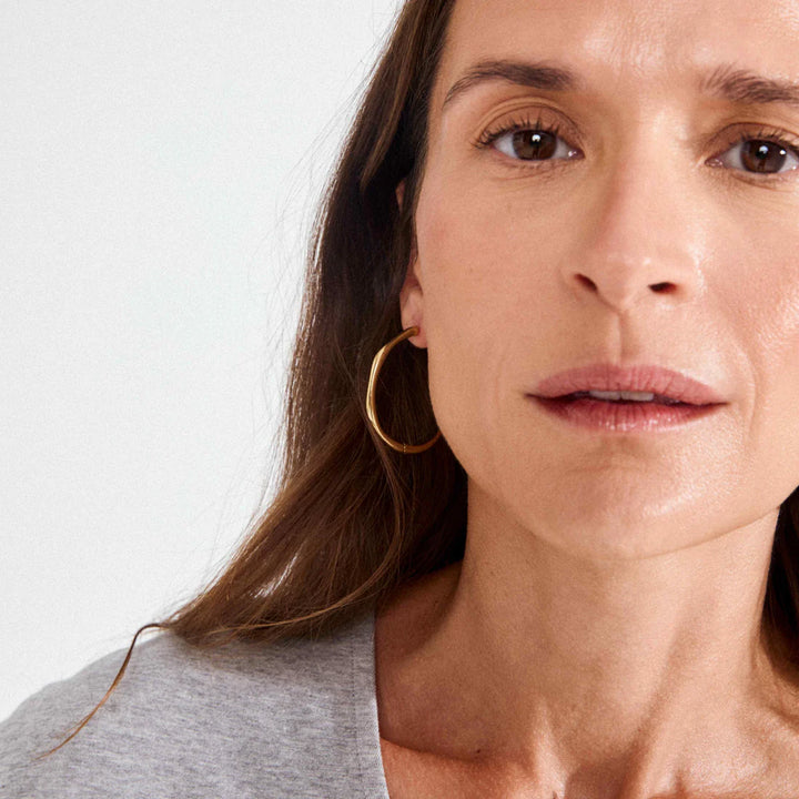 PILGRIM - HAZE HOOP EARRINGS GOLD-PLATED - GOLD PLATED