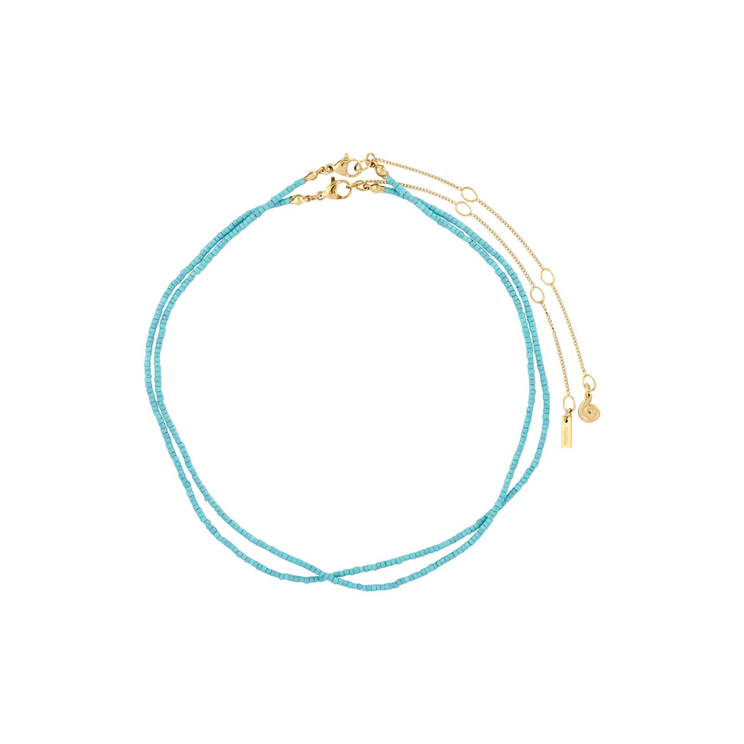 PILGRIM - HAZE NECKLACES 2-IN-1 SET, BLUE/GOLD-PLATED
- GOLD PLATED