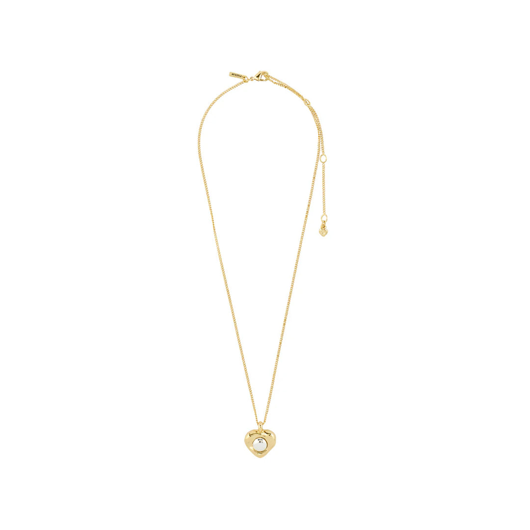 PILGRIM - NOVA HEART NECKLACE GOLD-PLATED