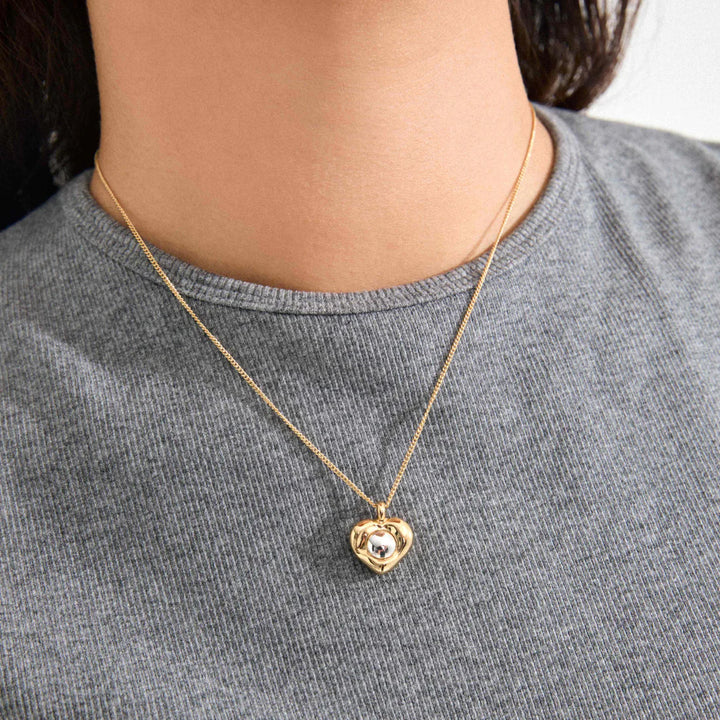 PILGRIM - NOVA HEART NECKLACE GOLD-PLATED