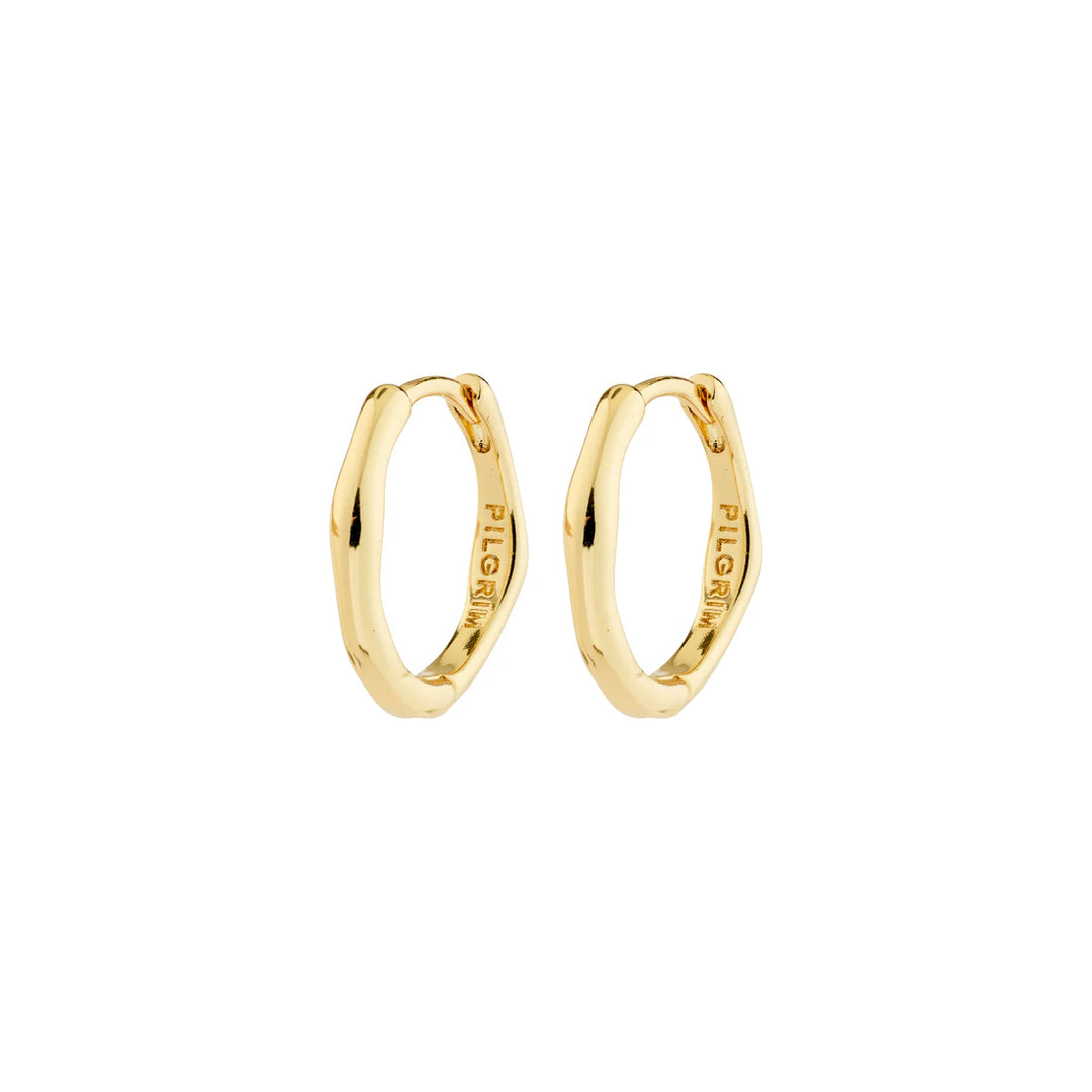 PILGRIM - NOVA HOOP EARRINGS GOLD-PLATED