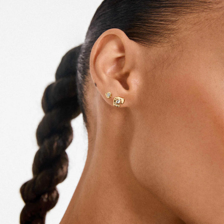 PILGRIM - NOVA EARRINGS 2-IN-1 SET, GOLD-PLATED