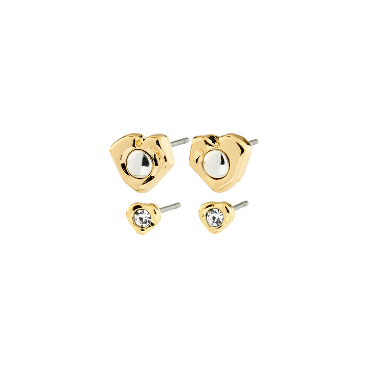 PILGRIM - NOVA EARRINGS 2-IN-1 SET, GOLD-PLATED