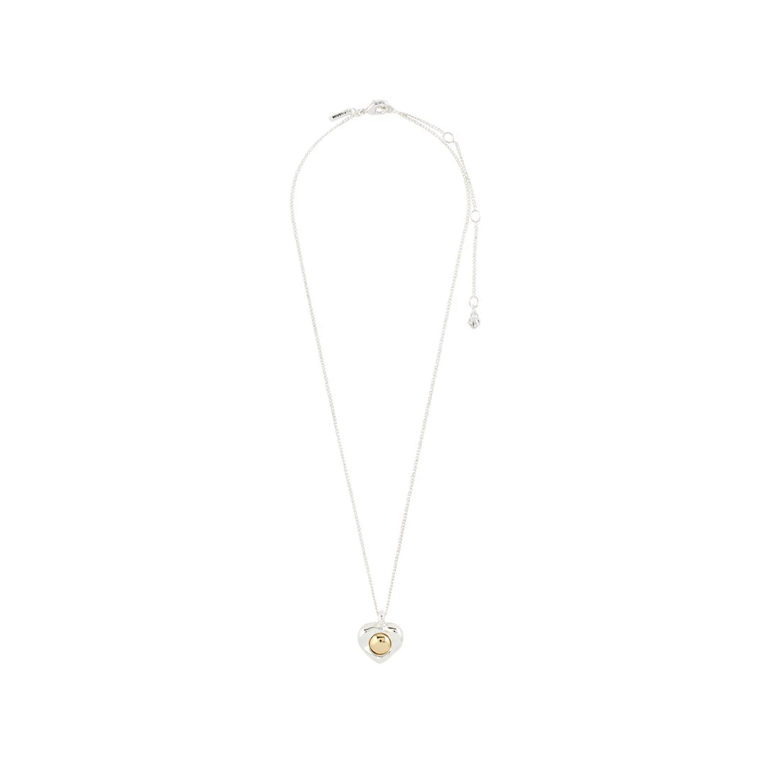 PILGRIM - NOVA HEART NECKLACE SILVER-PLATED