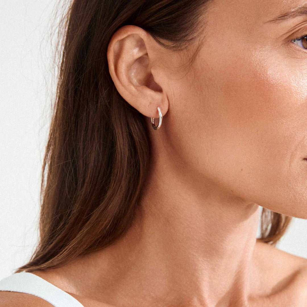 PILGRIM - NOVA HOOP EARRINGS SILVER-PLATED