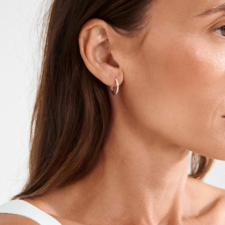PILGRIM - NOVA HOOP EARRINGS SILVER-PLATED
