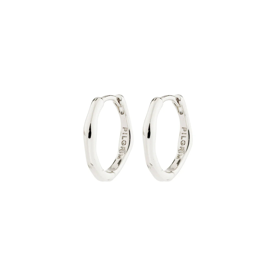 PILGRIM - NOVA HOOP EARRINGS SILVER-PLATED