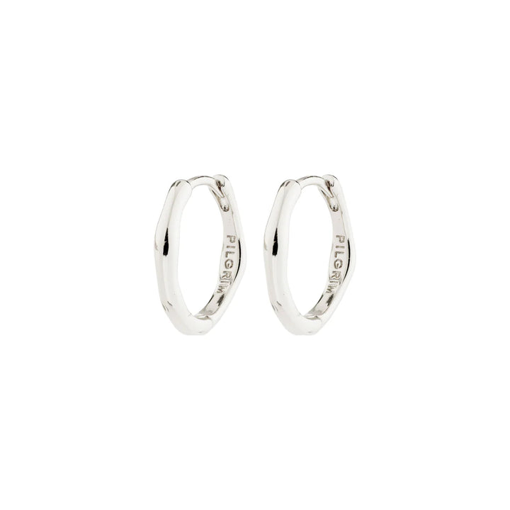 PILGRIM - NOVA HOOP EARRINGS SILVER-PLATED