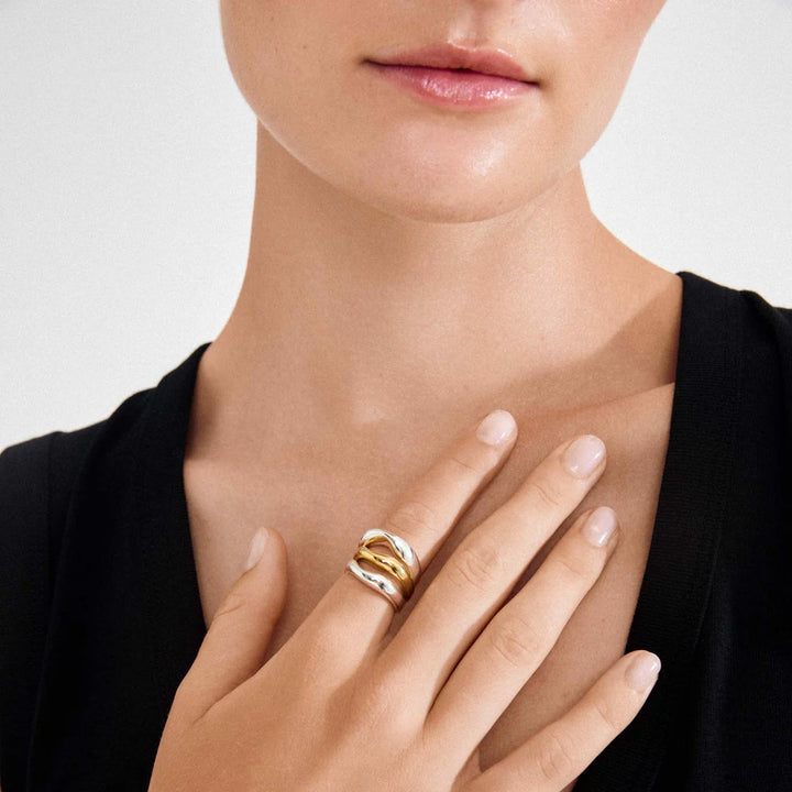 PILGRIM - NOVA RINGS 3-IN-1 SET, SILVER-PLATED