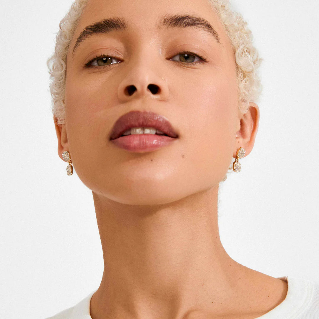 PILGRIM - (W) Earrings : Ember : Gold Plated : Crystal - Gold Plated