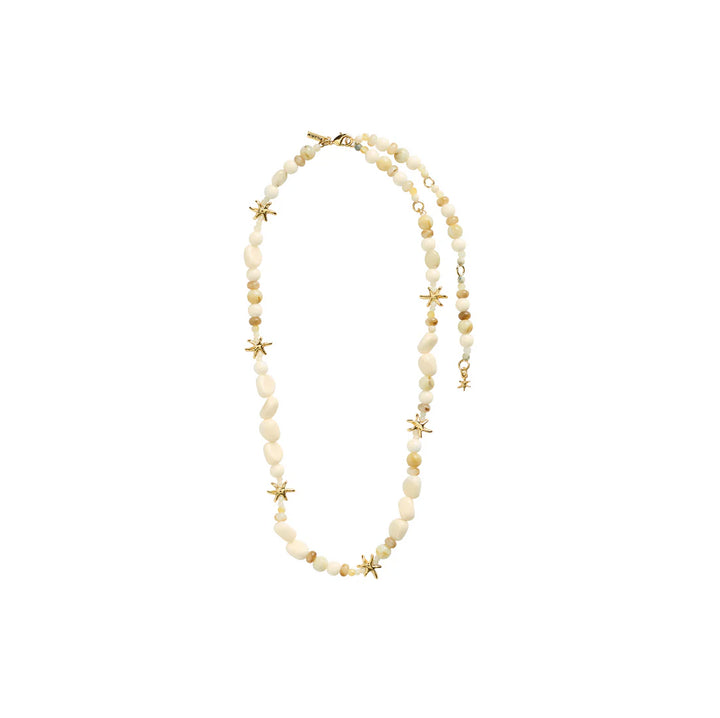 PILGRIM - PRISM NECKLACE WHITE/GOLD-PLATED - GOLD, PLATED