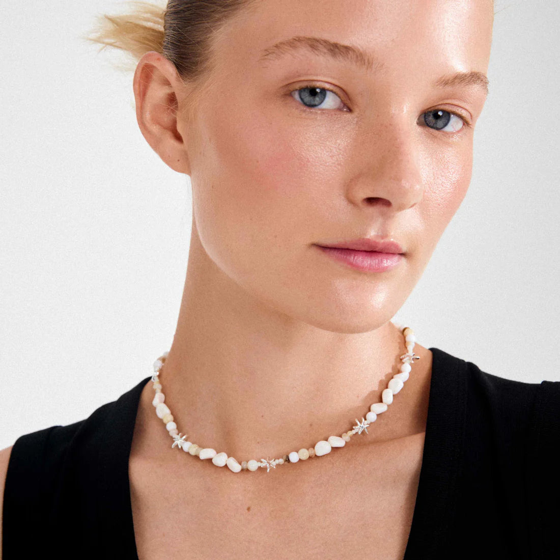 PILGRIM - PRISM NECKLACE WHITE/GOLD-PLATED - GOLD, PLATED