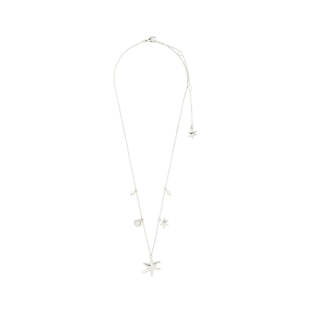 PILGRIM - PRISM NECKLACE SILVER-PLATED - SILVER PLATED