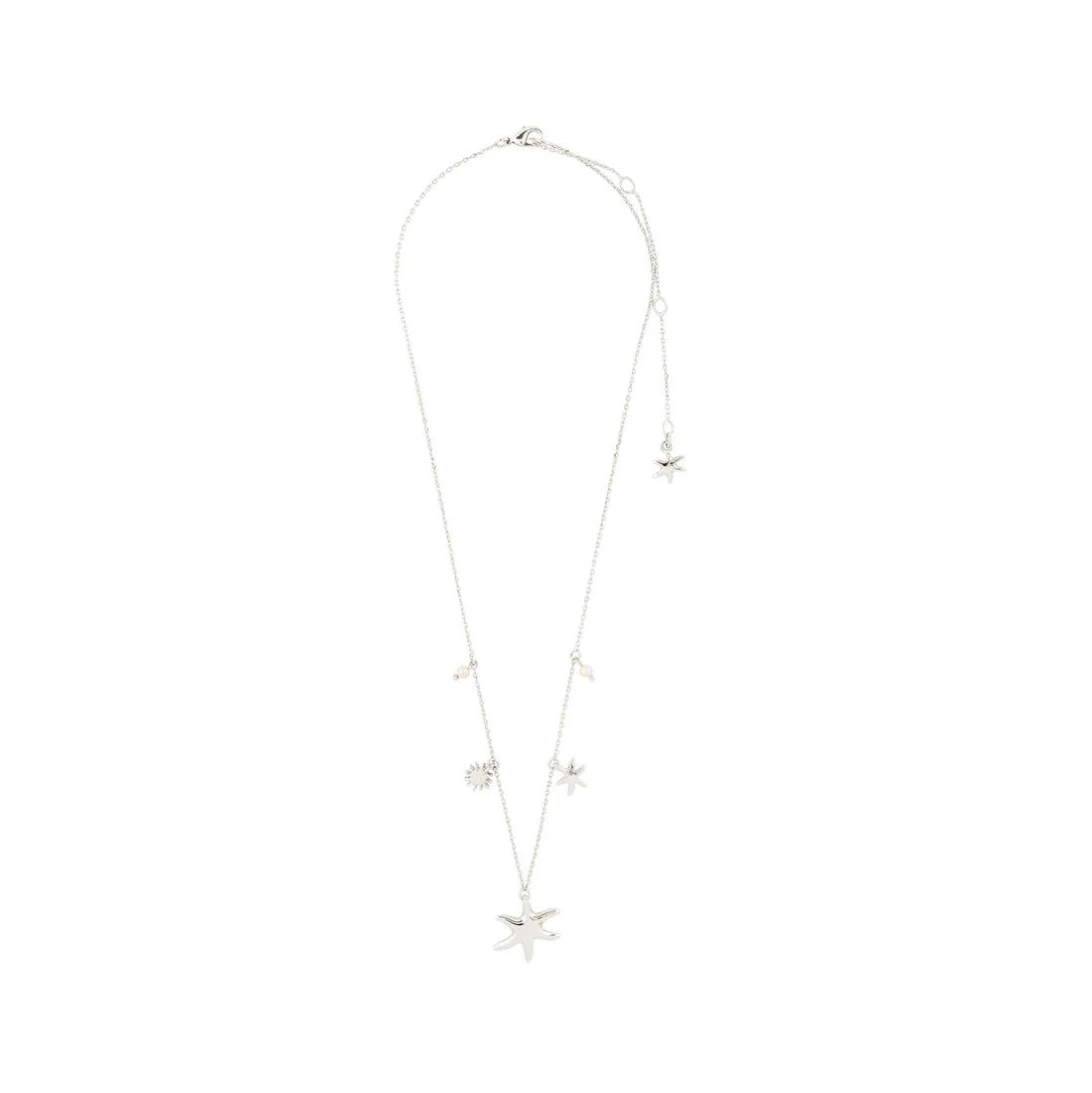 PILGRIM - PRISM NECKLACE SILVER-PLATED - SILVER PLATED