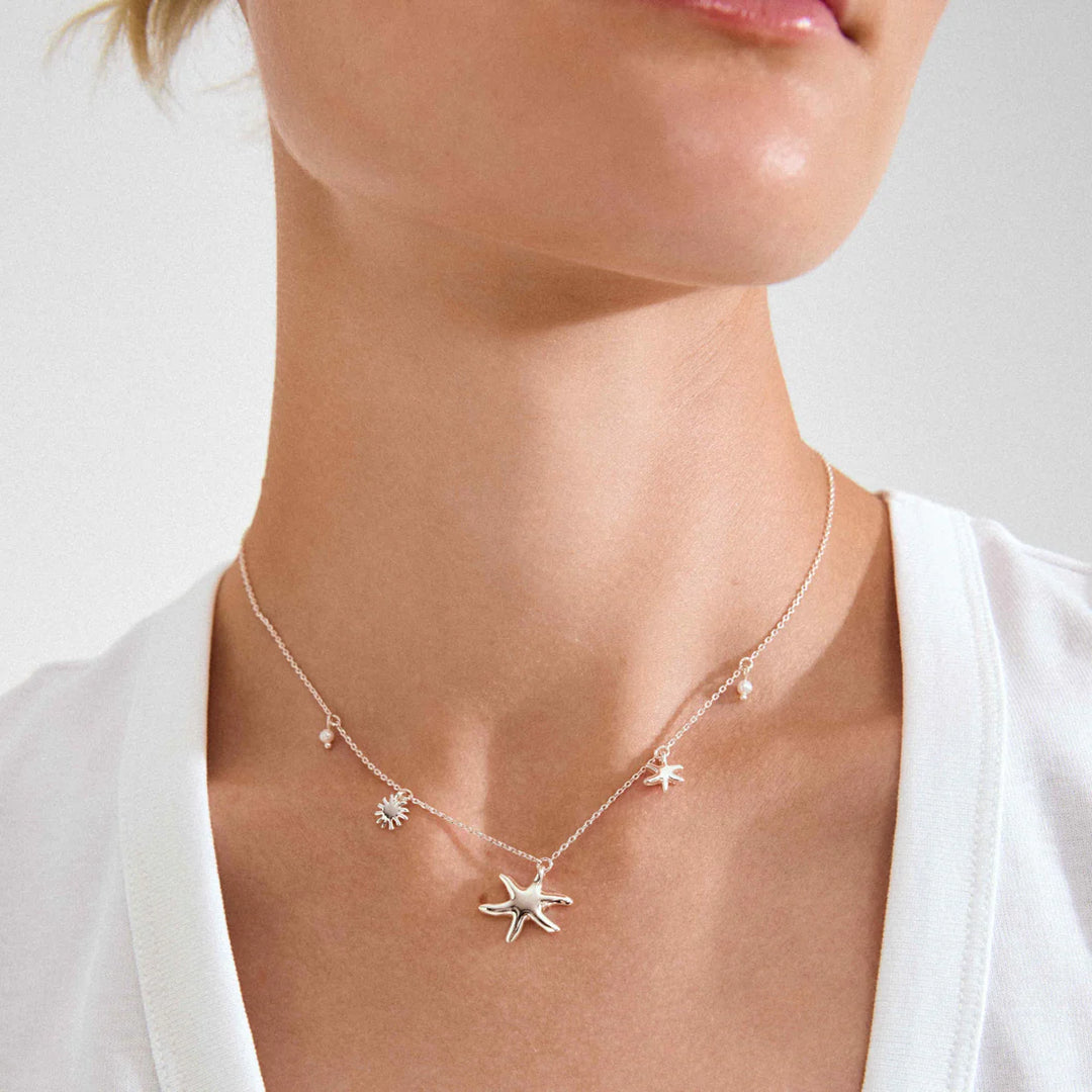 PILGRIM - PRISM NECKLACE SILVER-PLATED - SILVER PLATED
