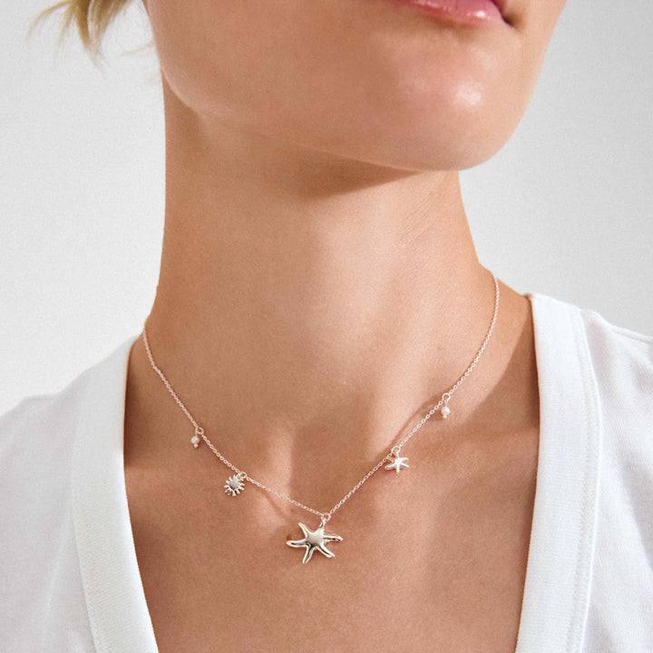 PILGRIM - PRISM NECKLACE SILVER-PLATED - SILVER PLATED