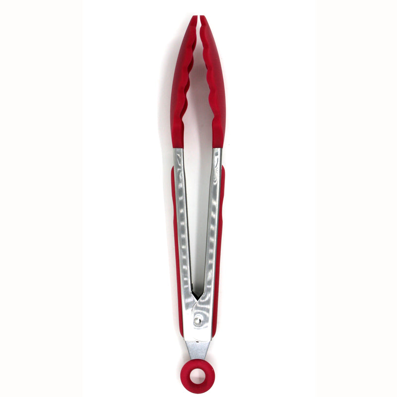 DANESCO - SILICONE TONGS 10.5" RED