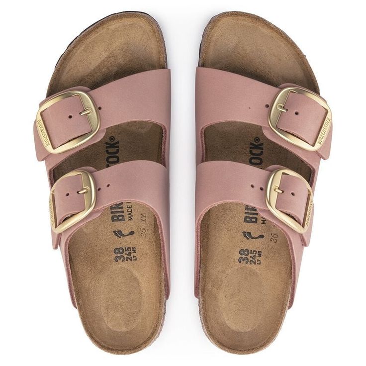 BIRKENSTOCK- ARIZONA BIG BUCKLE NUBUCK LEATHER SANDAL
