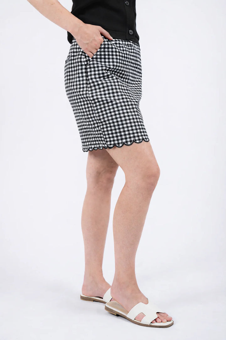 LISETTE - WOMEN'S GINGHAM 18" HEM SKORT