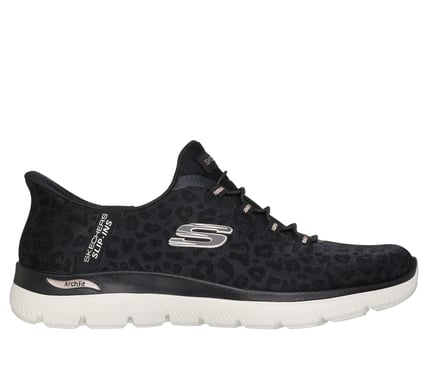 SKECHERS-  WOMEN'S ARCH FIT SUMMITS LUXE LEOPARD SLIP-IN SHOES