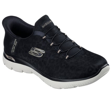 SKECHERS-  WOMEN'S ARCH FIT SUMMITS LUXE LEOPARD SLIP-IN SHOES