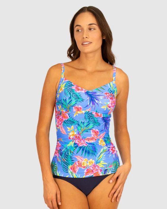 BAKU- WOMEN'S BERMUDA FLORAL SINGLET SWIM TOP