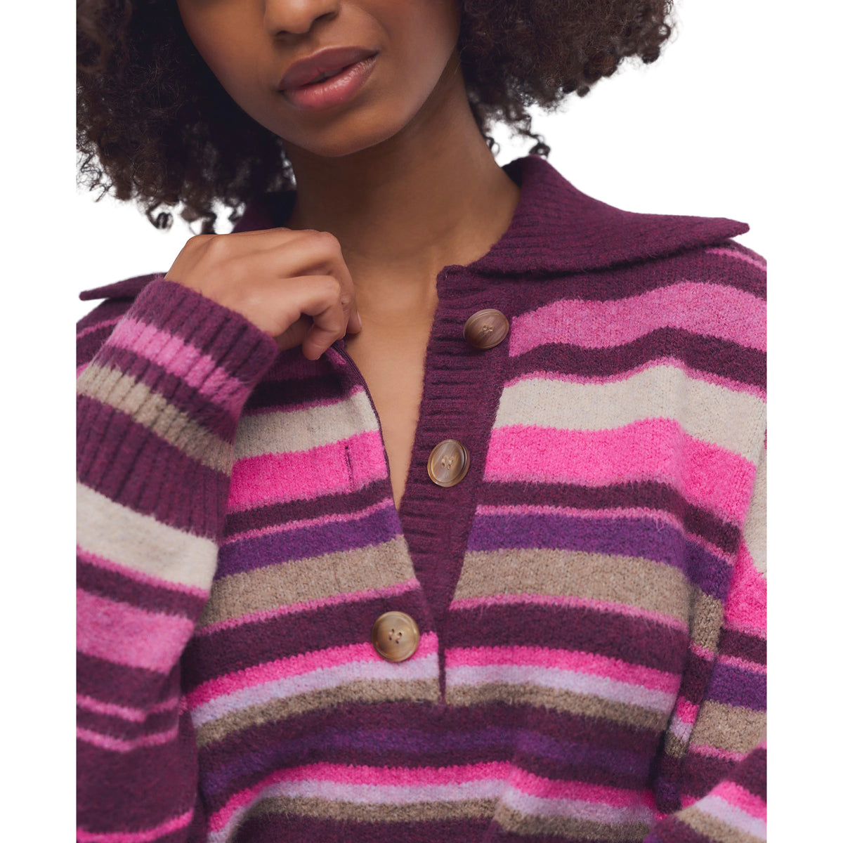 FREE PEOPLE - TRADING UP STRIPE SWEATER
