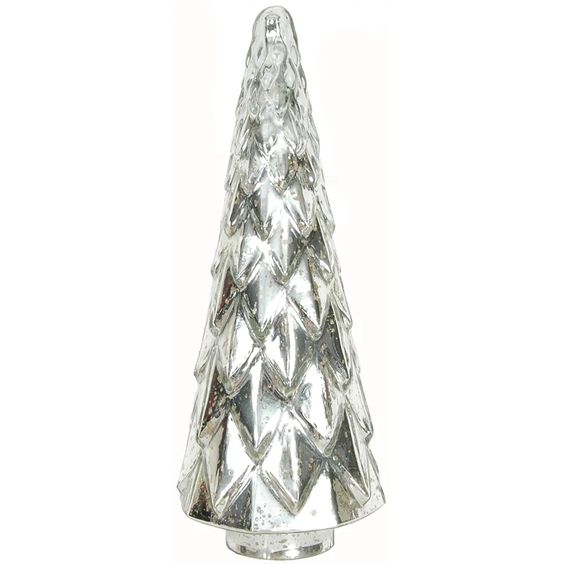 INDIA HOUSE- SILVER FACETED CHRISTMAS TREE 