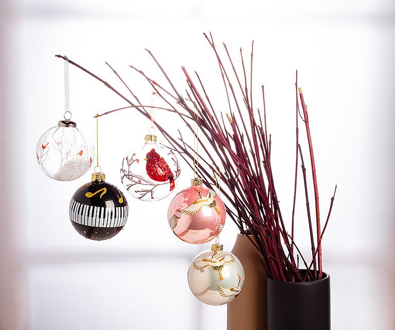 ABBOTT - RED CARDINAL BALL ORNAMENT-3"D