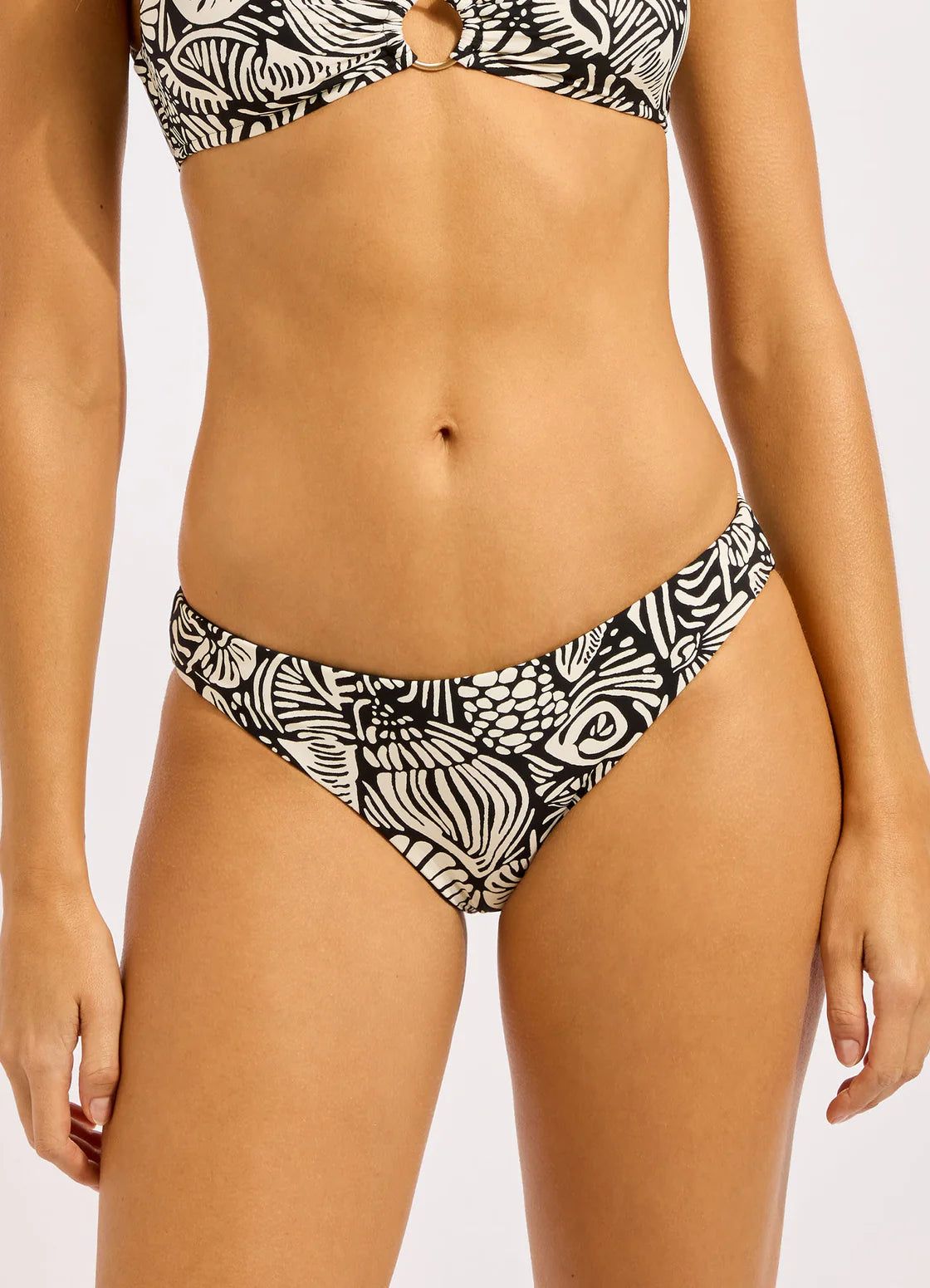 SEAFOLLY- C Shells Reversible Hipster Bikini Bottom